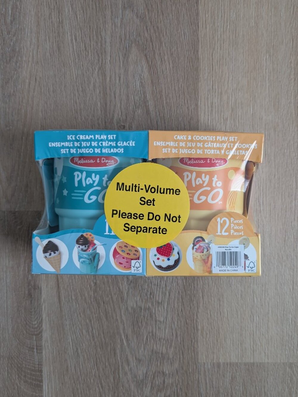NWT - Melissa & Doug Play to Go 2-Pack: Cake and Cookies and Ice Cream
